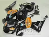 Injektionsform Freeship Motorcykel Fairing Kit för Honda 2006 2007 CBR1000RR 06 07 CBR 1000 RR Svart Orange Fairings VV39