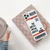 Casos de telefone de avi￣o de primeira classe fofos para iPhone 13 12 11 Pro Max 7 8 Plus x xr xs Max Fire bilhete Carta de silicone suave