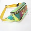 DHL 50PCS TALIST BAGS KOBLEM PVC Kolor Kolor Clear Fanny TALIST TAB Blask Festival Hologram Bag na plażę 10 cali