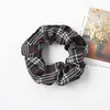 Women Plaid hairbands Scottish lattice elastic rubber band Scrunchies Large Intestine Hair Ropes Ponytail Holder Kids Hair Accessories M1622