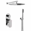 Geborsteld goud badkamer douche set 8-10 inch rianfall douchekraan wandgemonteerde douche arm mixer diverter