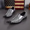 Plus Size Homens Se Vestem Sapatos de Couro Genuíno Negócio Formal masculino paty prom sapatos Moda Apontou Toe Masculino Sapatos Brogue