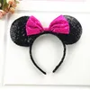 European and American Full sequined Mouse Headband Sequined Bow Hair Accessories Children Ears Hair Card High Quality ZFJ8475646687