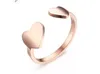 Meaeguet romantique réglable Double coeur anneaux couleur or Rose ouverture bague d'orteil pour femme Anillos cadeau bijoux GD217