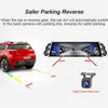 10" touch screen stream media mirror car DVR rear view dashcam1080P full HD dual lens 170° + 140° wide view angle night vision G-sensor