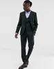 Young Black Men Wedding Tuxedos Slim Fit One Button Groom Wear Notched Lapel Designer Formal Jackets (Jacket+Vest+Pants)