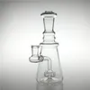 7 Inch Glass Water Bong Dab Rig with Hookah 14mm Female Thick Heady Honeycomb Beaker Bongs Bubbler Smoking Pipes for Smoke