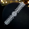 Fascia per capelli da sposa di lusso con zirconi fascia per capelli di lusso corona nuziale gioielli per feste tiara corona di zirconi copricapo accessori da sposa257B