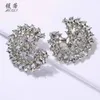 diamantes Atacado-oscilar brincos para lustre mulheres moda colorida de cristal pregos charme ouvido luxo brinco casamento do acoplamento