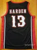 Lakewood Aditya High School James Harden # 13 Preto Colégio Branco Retro Basquete Jersey Masculino Costume Número Personalizado Nome Camisolas