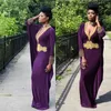 最新のアフリカのファッションイブニングドレスVネックゴールドスパンコールナイジェリアンスタイルの女性のドレスアフリカ衣装キテンゲンアナラ女性イブニングドレス