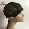 Jewish Wig Cap with Clips and Adjustable Straps Medium Size Black Brown Blonde Color Caps for Making Wigs 3pcs/lot
