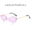 New European And American Fashion Style Sunglasses Dazzle Color Ocean Film Tear Style Sunglasses Cross Border Foreign Trade Glasses Wholesal