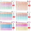 Diamond Makeup Brushes Set 3D Colorful Professional Eye Brushes Foundation Blush Cosmetic Brushes 20pcs Kit Eyeliner Lip Brush Rose Gold