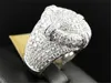 Mode-sieraden vintage mannen ring klassieke volledige diamanten punk designer ringen rock 18k vergulde luxe ringen trendy retro mannelijke ring