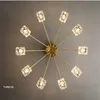 Luci a soffitto di cristallo Luxury Lampada a soffitto in rame pieno lampada lampadario cristallo illuminazione per personalità creativa luci a sospensione