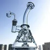 Fab Äggglasbägare Vattenpipor Vattenpipor Duschhuvud Perc Bong 9 Inch Mini Recycler Dab Rig Vattenpipor Små oljeriggar Wax Bubbler Smooth Pipe MFE09