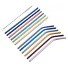 8.5''/9.5''/10.5'' Stainless Steel Straw Straight Bent Colorful Straw Reusable Drinking Straw Metal Straws For Party Wedding Bar Use
