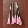 14G-27G W / ISO standard Dispensing needles PP luer lock hub 1.5-inch tubing length precision S. S. dispense blunt tips with Clear Cap