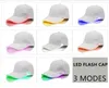 LED 라이트 야구 모자 3 모드 플래시 신호 캡 24 스타일 파티 클럽 블랙 새로운 직물 여행 헤드 램프 광고 나이트 모자