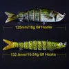 Top Quality 6 Pçs / Set 1x 8 / 1x6 Seções Lure de pesca 6 # 8 # Hook de pesca Swimbait Baic Bait Artificial Bass Iscas