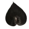 Topper per capelli umani da 5x6 pollici per le donne Colore Blck naturale 100% Remy Slik Base Clip in toupee Posticci