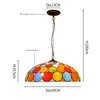 البوهيمي نمط بار الثريا الأوروبية الإبداعية تيفاني ملطخة الزجاج غرفة المعيشة غرفة الطعام غرفة نوم الديكور الثريا TF082