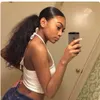 Афро кудрявый вьющиеся хвостик шиньон клип в хвост наращивание волос для чернокожих женщин шнурок натуральный коилы хвост для афро-американских