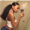 Afro Kinky Cully Ponytailヘアーピースクリップオンライン女性の伸縮器の伸縮性の高いアフリカ系アメリカ人のための自然なCyilytail