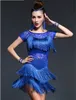 Vente en gros-robes de danse latine femmes / filles jupe à franges à sequins sexy salle de bal / tango / salsa / rumba / robes latines vêtements à vendre
