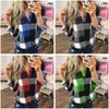 Dames Plaid T-shirt Shirts V-hals Lange mouwen Lattice T-shirts Blouse Tops Dames Moederschap Kleding Tees Plus Size Ljja3037