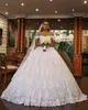 Plus la taille blanche princesse dentelle robe de bal robes de mariée robes de mariée 2019 robe de novia hors épaule balayage train robe de mariée bohème