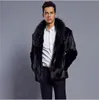 2019 고품질 털이 가짜 모피 재킷 긴 소매 우아한 겨울 코트 두꺼운 따뜻한 검은 가짜 모피 자켓 모피 오버 코트 FW144