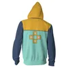 Heren Hoodies Anime The Seven King Cosplay Hooded 3D Gedrukte Zip Up Jacket Sweatshirt Streatwear Long Sleeve Warm Coat S-5XL