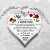 To My Wife Son Daughter Granddaughter Girls Fiancée Necklace Love Glass Heart pendant DAD MOM I Love You Jewelry Gift