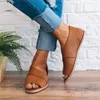 Cootelili Kadın Düz Topuk Sandalları Kadın Yaz Günlük Ayakkabı Kaynakları Üzerinde Slip Ladies Peep Toe Flats Sandalet Sandalet