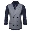 Mannelijke Britse stijl casual pak vest mannen 2019 lente herfst mouwloze vest vest mens slanke bruiloft bedrijfsvesten 2XL