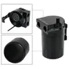 Universal Black Baffled Aluminum Oil Catch Tank Can Reservoir Tank with 11mm15mm Fittings and Oil dipstick PQYTK638269426