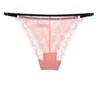 Sexy floral Lace Briefs Low Rise Adjustable Waist Tie Briefs Panties Thong See Through underwears Women Clothes