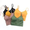 2020 Crop tops Sports bra Sexy Bralette Cotton Active Bra Solid Tank Crop Top Push Up Padded Bralette Seamless sports7044364