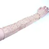 Guanti da sposa scintillanti Bracciale Brace Bracciale in pizzo Spose Cristalli Perline Polsino Lunghezza gomito Bracciale Polsino Matrimonio Accesso278t