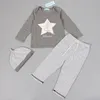 Babys Set 2019 Новая летняя буква Baby Boy Suit Suit Set 2 шт. Шляп Футболка Брюки Летний наряд для Toddler Vestidosbaby Наборы одежды 2019 Summ