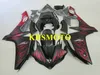 ヤマハYZFR1 07 08 YZF R1 2007 2008 YZF1000 ABS赤い炎黒のフェアリングセット+ギフトYF12のためのカスタムインジェクションモールドフェアリングキット