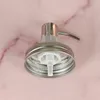 Silver Hand Soap Lotion Dispenser Pump Stainless Steel Mason Jar Countertop Soap Hotel Bathroom Accessory Household Tool