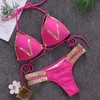 Discount Bikini Gold stamped Sexy Swimming Suit Three Points Explosive Swimming Suit Split Ladies Stitching Sports swimwear flexible stylis