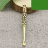 Brass Material Metal Spoon Dab Key Ring Smoking Pipe Accessories Earpick Shovel Wax Tools Scoop Dabber For Hookah Shisha Herb Snuf2971790