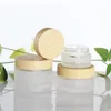 30 ml 40 ml 50 ml 60 ml 80 ml 100 ml Jar de crème en verre de gel avec capuchon de lotion en verre givré bouteille de pompe de pulvérisation