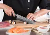 Turwho 7 '' Högkvalitativ Japan Kockkniv VG-10 Damascus Steel Santoku Knife Pro Att hantera köttfrukt Vegetabilisk Kökskniv