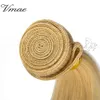 VMAE #613 Blonde 3 Bundles Extensions de cheveux humains vierges européens soyeux à trame droite 12 à 28 pouces Tissages de cheveux humains naturels doux non transformés Remy