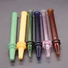6 Färg Mini Nector Nail Hosahs 5 tum Oljebrännare Pipe Högkvalitativ rökningstillbehör Straw Good Taster Glass